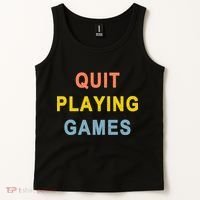 Quit Playing Games Tank Top thumb 2