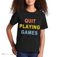 Quit Playing Games Kids T-Shirt thumb 2