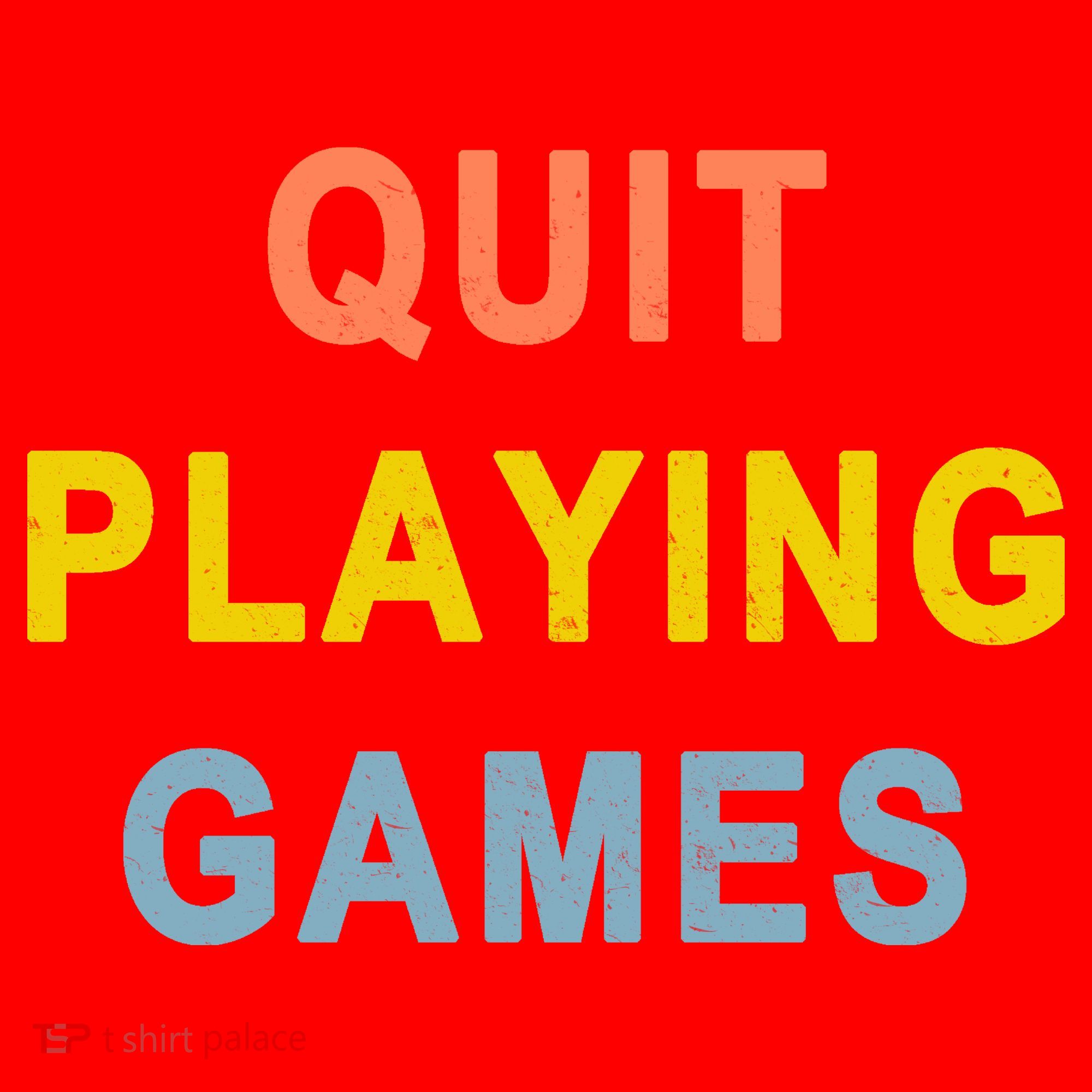 Quit Playing Games Santa Hat