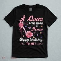 Queen Was Born In June Birthday Gift Happy Birthday To Me T-Shirt thumb 5