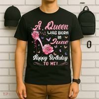 Queen Was Born In June Birthday Gift Happy Birthday To Me T-Shirt thumb 6