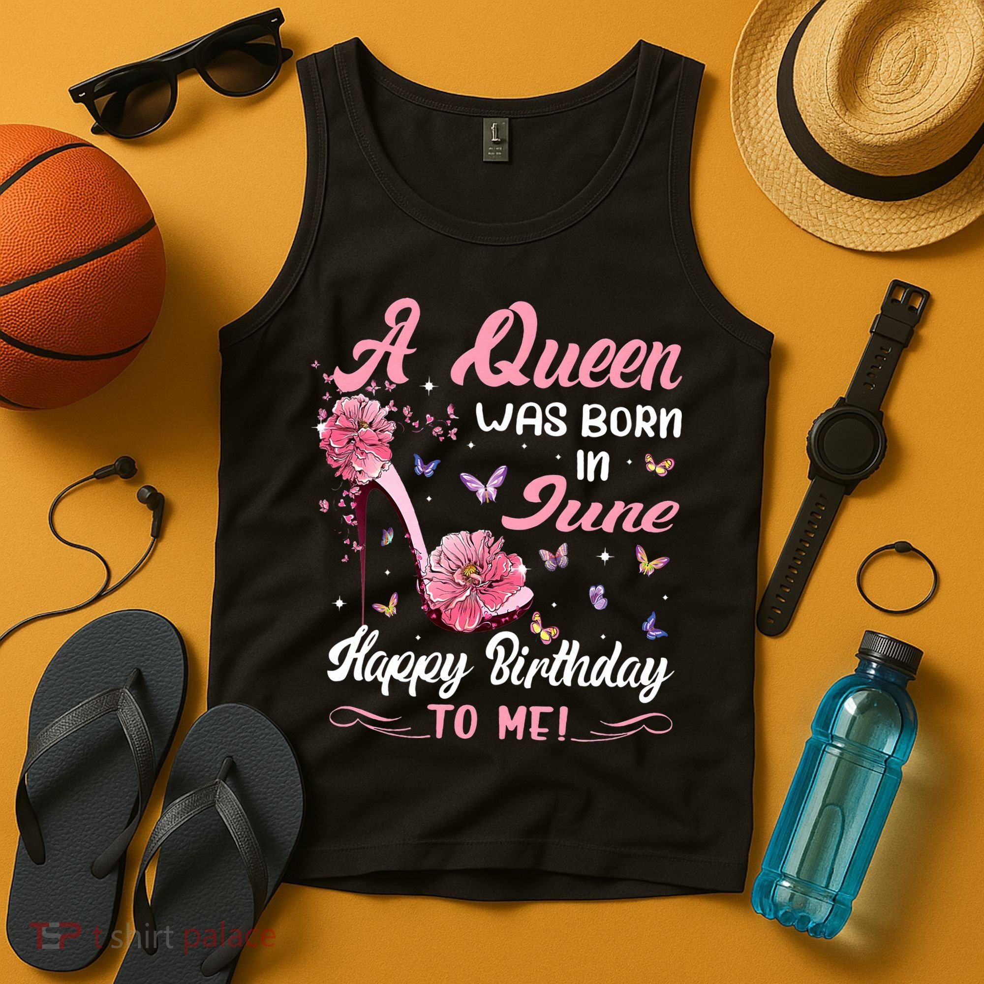 Queen Was Born In June Birthday Gift Happy Birthday To Me Tank Top
