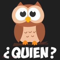 Quien Who Owl Funny Spanish Teacher Beanie thumb 2
