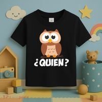 Quien Who Owl Funny Spanish Teacher Toddler T-Shirt thumb 3