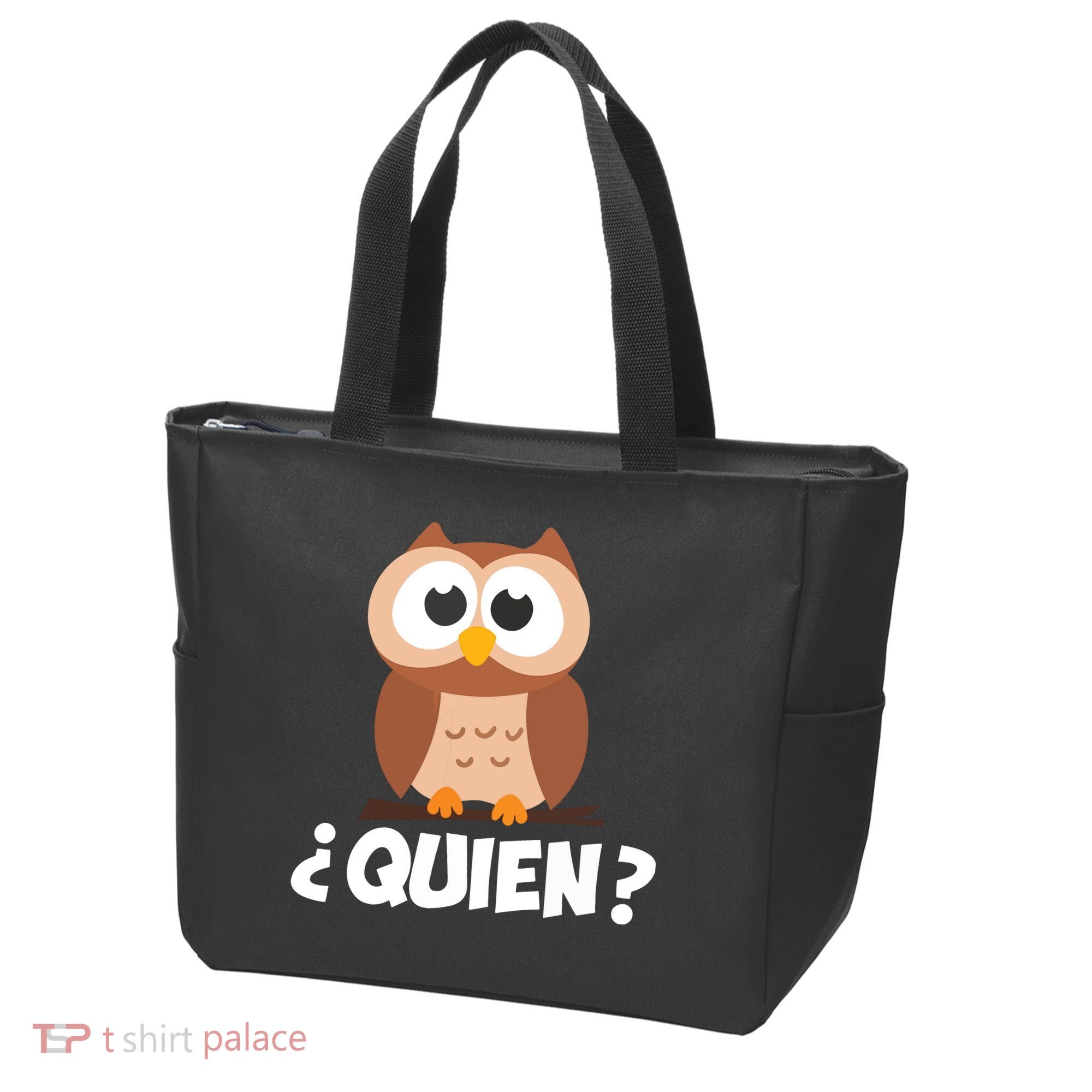 Quien Who Owl Funny Spanish Teacher Tote Bag
