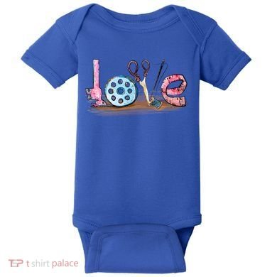 Quilting Yarn Graphic Design Seamstress Sewing Themed Cute Gift Baby Bodysuit