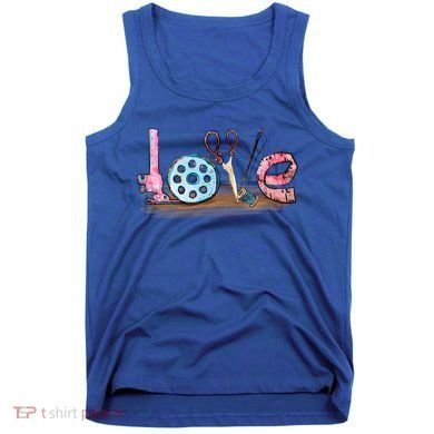 Quilting Yarn Graphic Design Seamstress Sewing Themed Cute Gift Tank Top