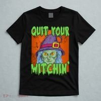Quit Your Witchin Spooky Halloween T-Shirt thumb 5