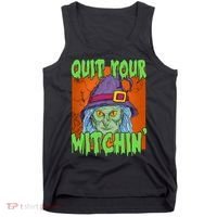 Quit Your Witchin Spooky Halloween Tank Top thumb 0