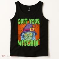 Quit Your Witchin Spooky Halloween Tank Top thumb 2