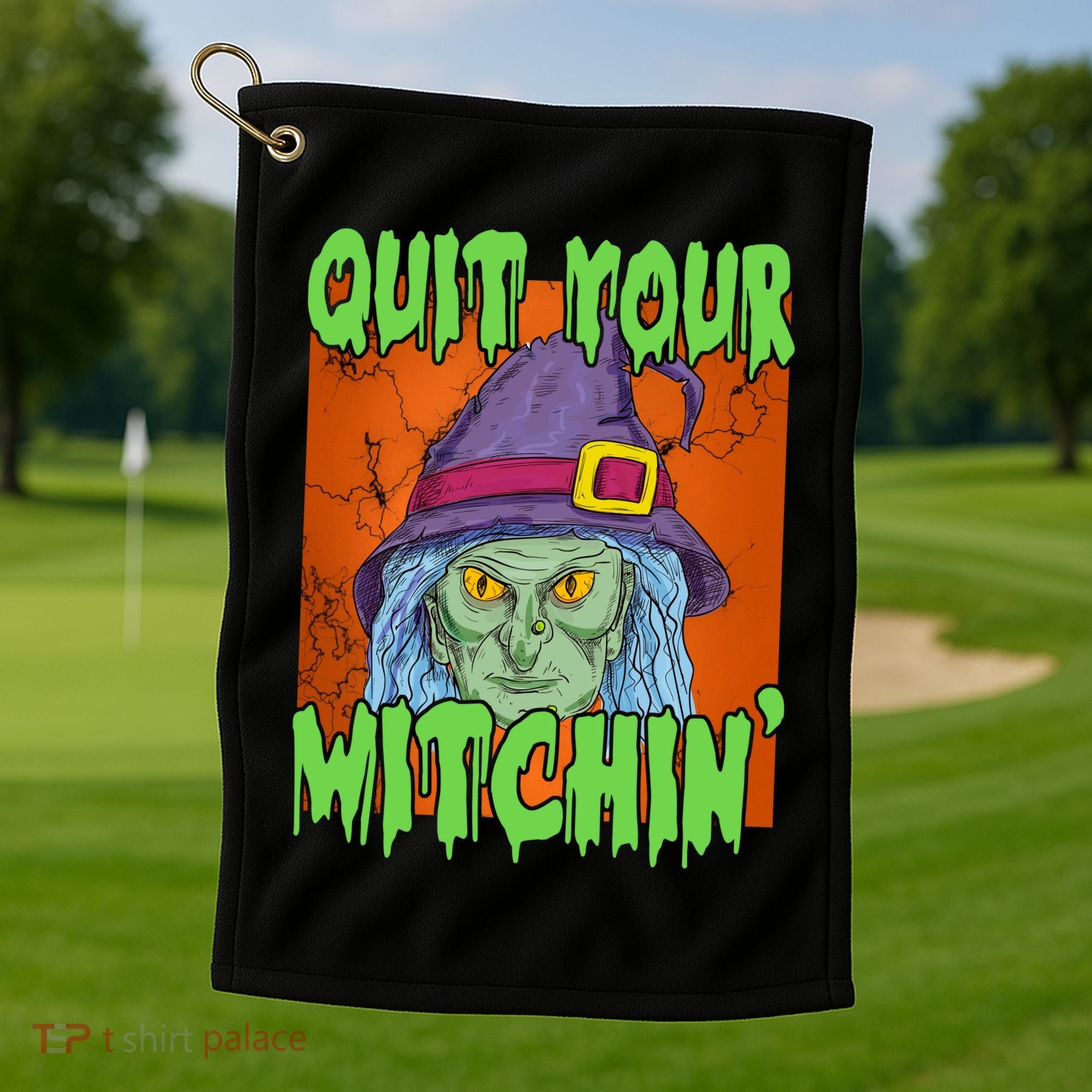 Quit Your Witchin Spooky Halloween Golf Towel