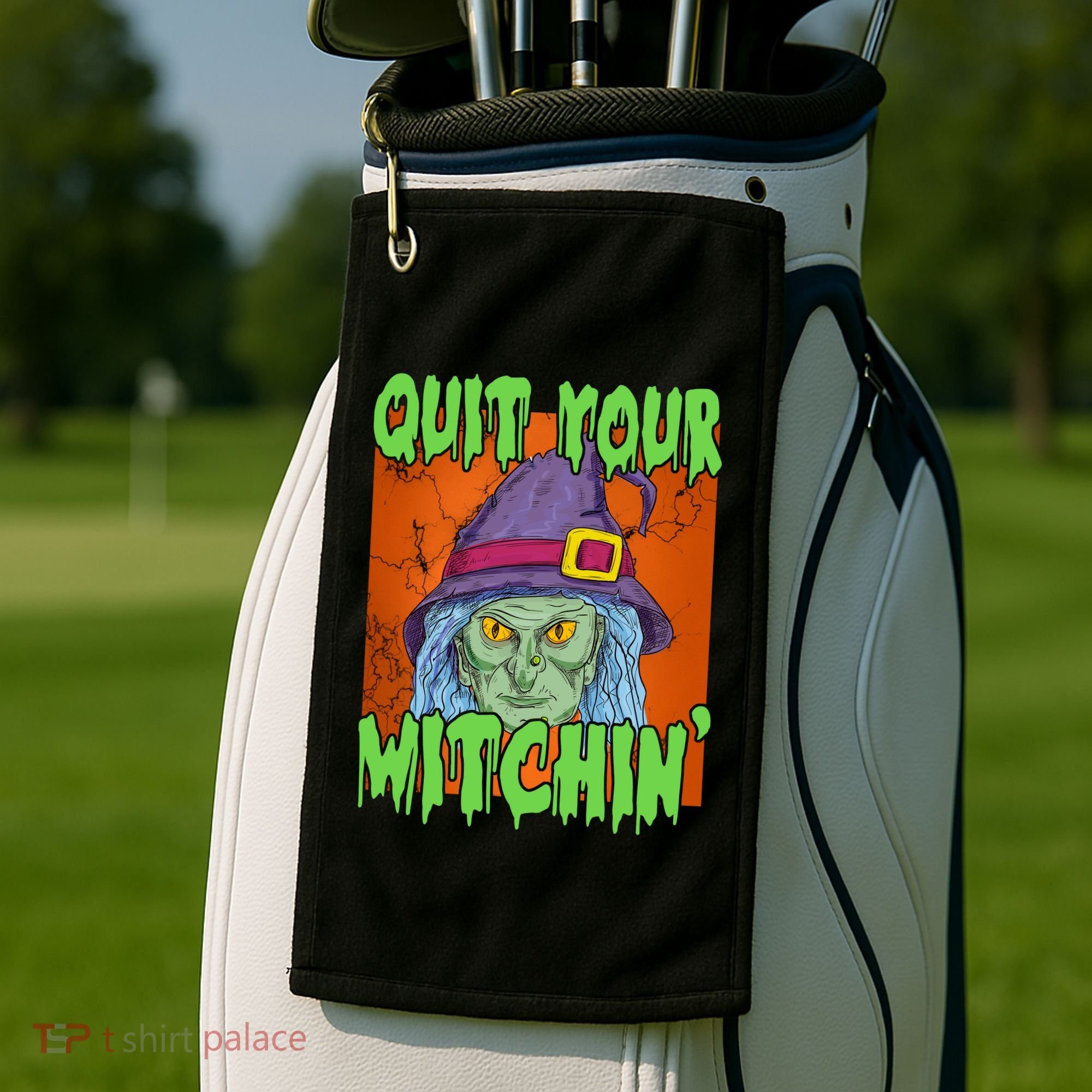Quit Your Witchin Spooky Halloween Golf Towel