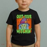 Quit Your Witchin Spooky Halloween Toddler T-Shirt thumb 2