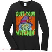 Quit Your Witchin Spooky Halloween Women's Long Sleeve Shirt thumb 0