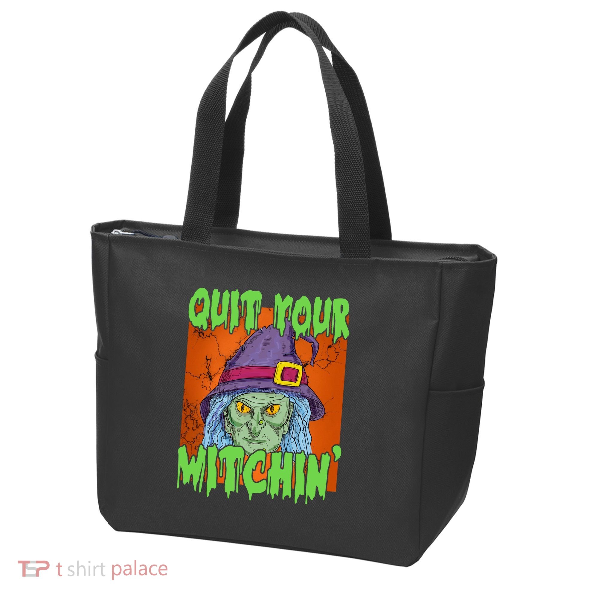 Quit Your Witchin Spooky Halloween Tote Bag
