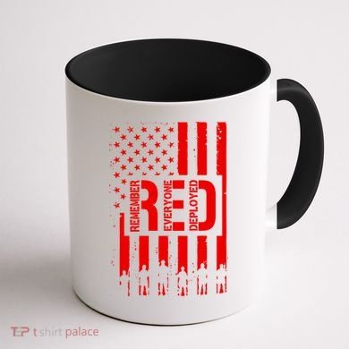 R.E.D Remember Everyone Deployed Red Friday Coffee Mug back