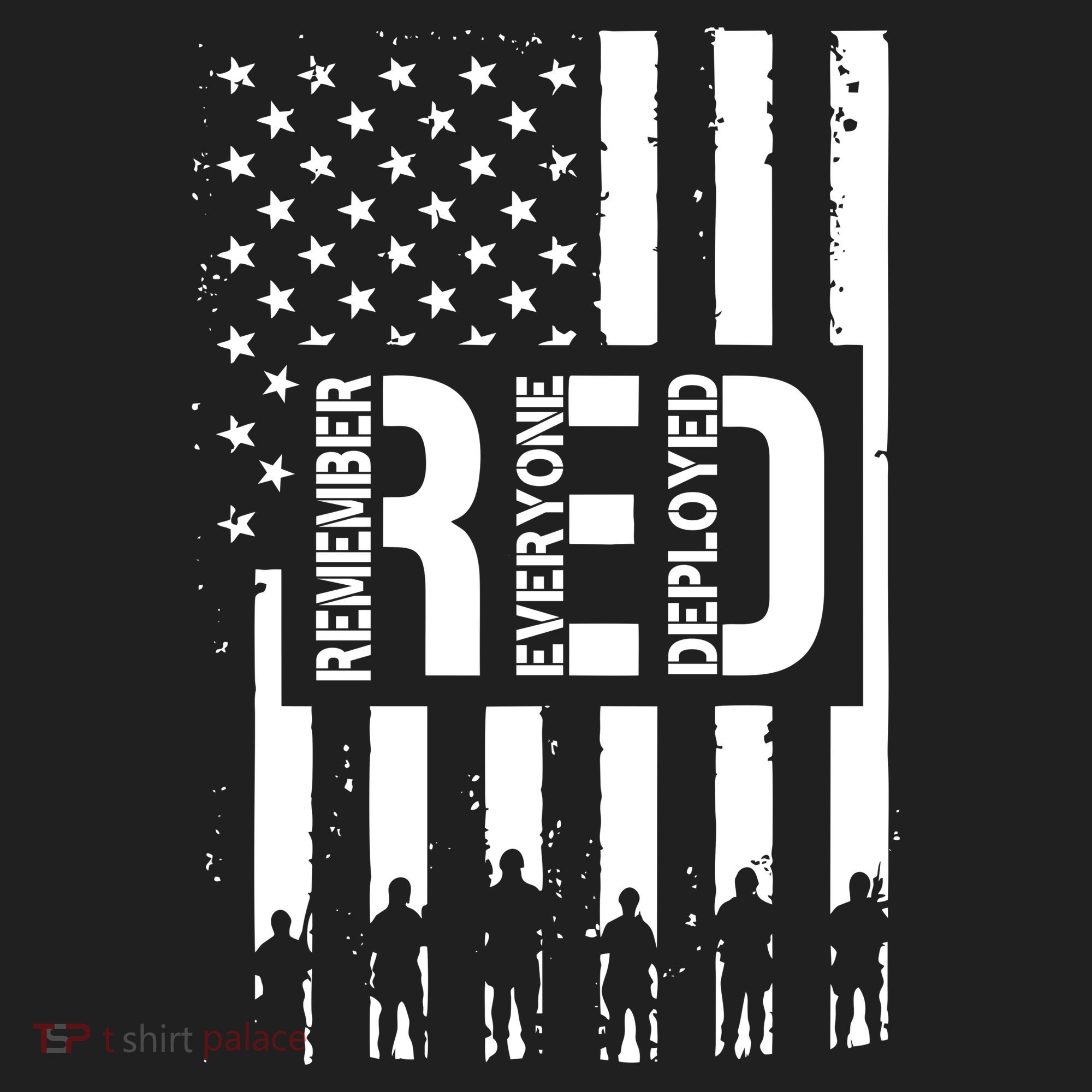 R.E.D Remember Everyone Deployed Red Friday Golf Towel