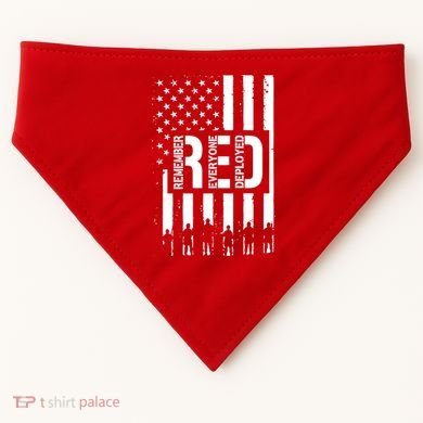 R.E.D Remember Everyone Deployed Red Friday USA-Made Doggie Bandana
