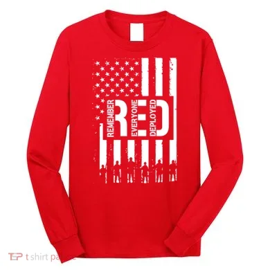 R.E.D Remember Everyone Deployed Red Friday Long Sleeve Shirt