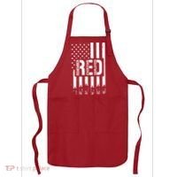 R.E.D Remember Everyone Deployed Red Friday Apron thumb 0