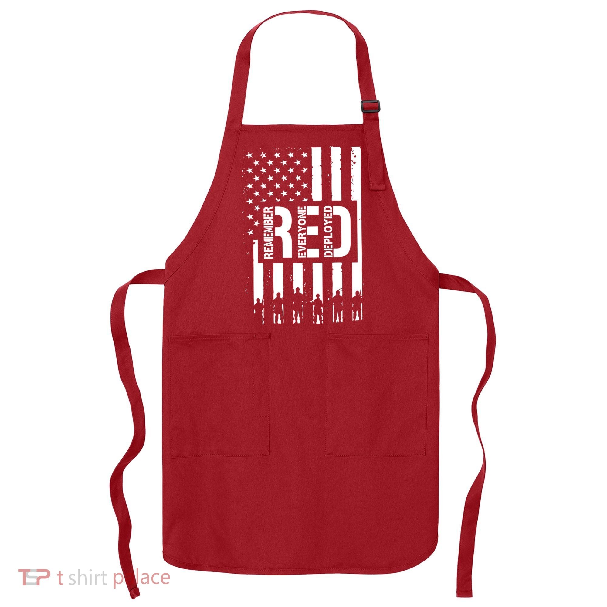 R.E.D Remember Everyone Deployed Red Friday Apron