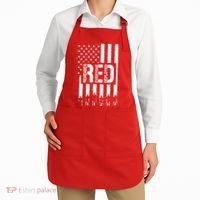 R.E.D Remember Everyone Deployed Red Friday Apron thumb 2