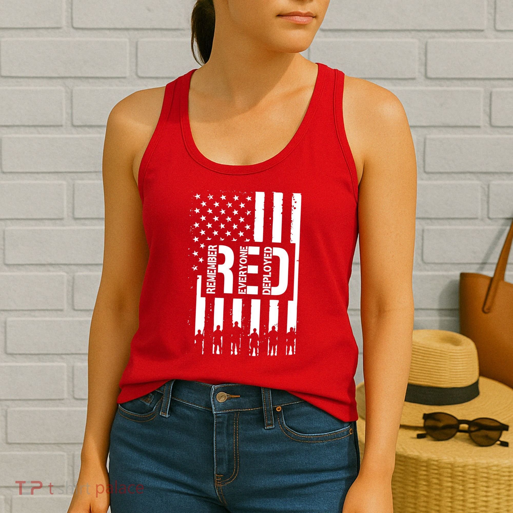 R.E.D Remember Everyone Deployed Red Friday Women's Tank Top