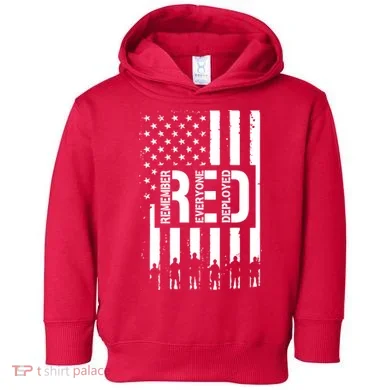 R.E.D Remember Everyone Deployed Red Friday Toddler Hoodie