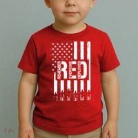 R.E.D Remember Everyone Deployed Red Friday Toddler T-Shirt thumb 2