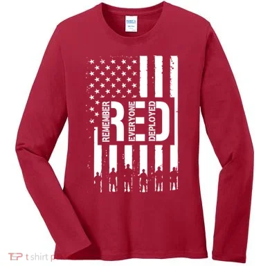 R.E.D Remember Everyone Deployed Red Friday Women's Long Sleeve Shirt