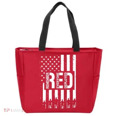 R.E.D Remember Everyone Deployed Red Friday Tote Bag