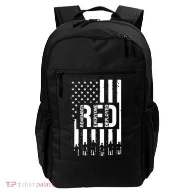 R.E.D Remember Everyone Deployed Red Friday Flag Backpack