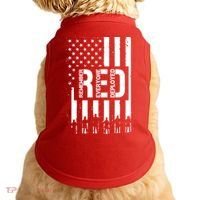 R.E.D Remember Everyone Deployed Red Friday Flag Doggie Tank thumb 0