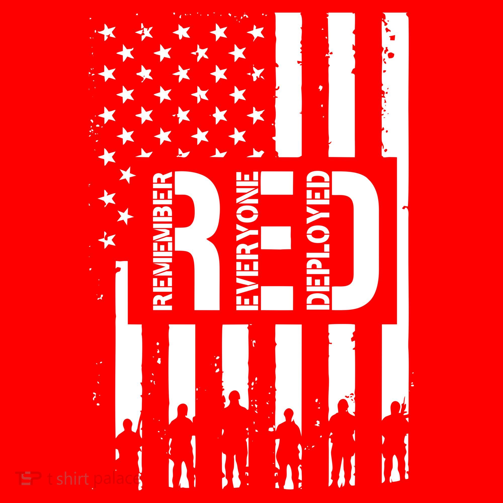 R.E.D Remember Everyone Deployed Red Friday Flag USA-Made Doggie Bandana
