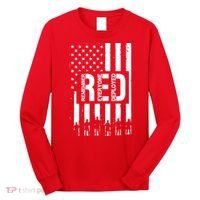 R.E.D Remember Everyone Deployed Red Friday Flag Long Sleeve Shirt thumb 0