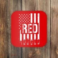 R.E.D Remember Everyone Deployed Red Friday Flag Coaster thumb 0