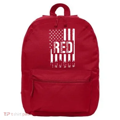 R.E.D Remember Everyone Deployed Red Friday Flag 16 in Basic Backpack