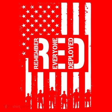 R.E.D Remember Everyone Deployed Red Friday Flag 12oz Stainless Steel Coffee Mug