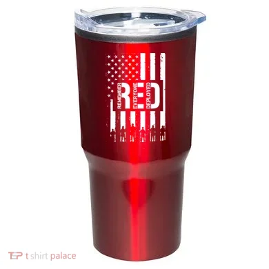 R.E.D Remember Everyone Deployed Red Friday Flag Tumbler