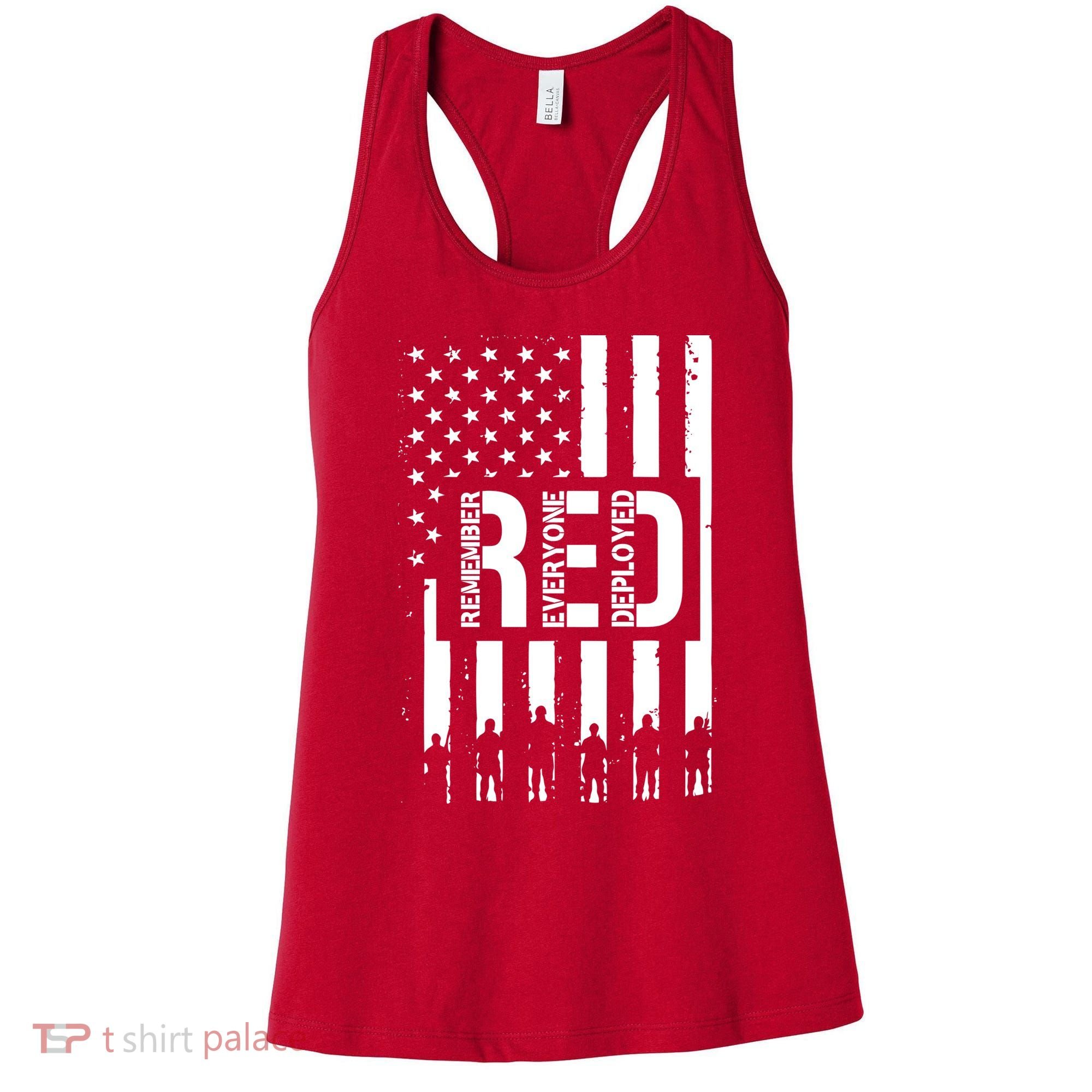 R.E.D Remember Everyone Deployed Red Friday Flag Women's Tank Top