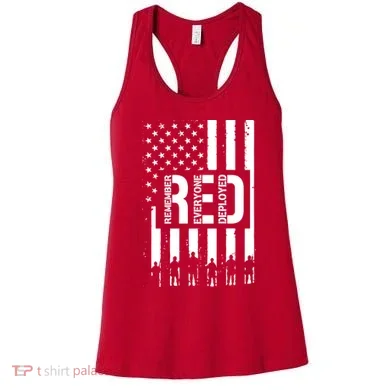 R.E.D Remember Everyone Deployed Red Friday Flag Women's Tank Top