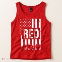 R.E.D Remember Everyone Deployed Red Friday Flag Tank Top thumb 2