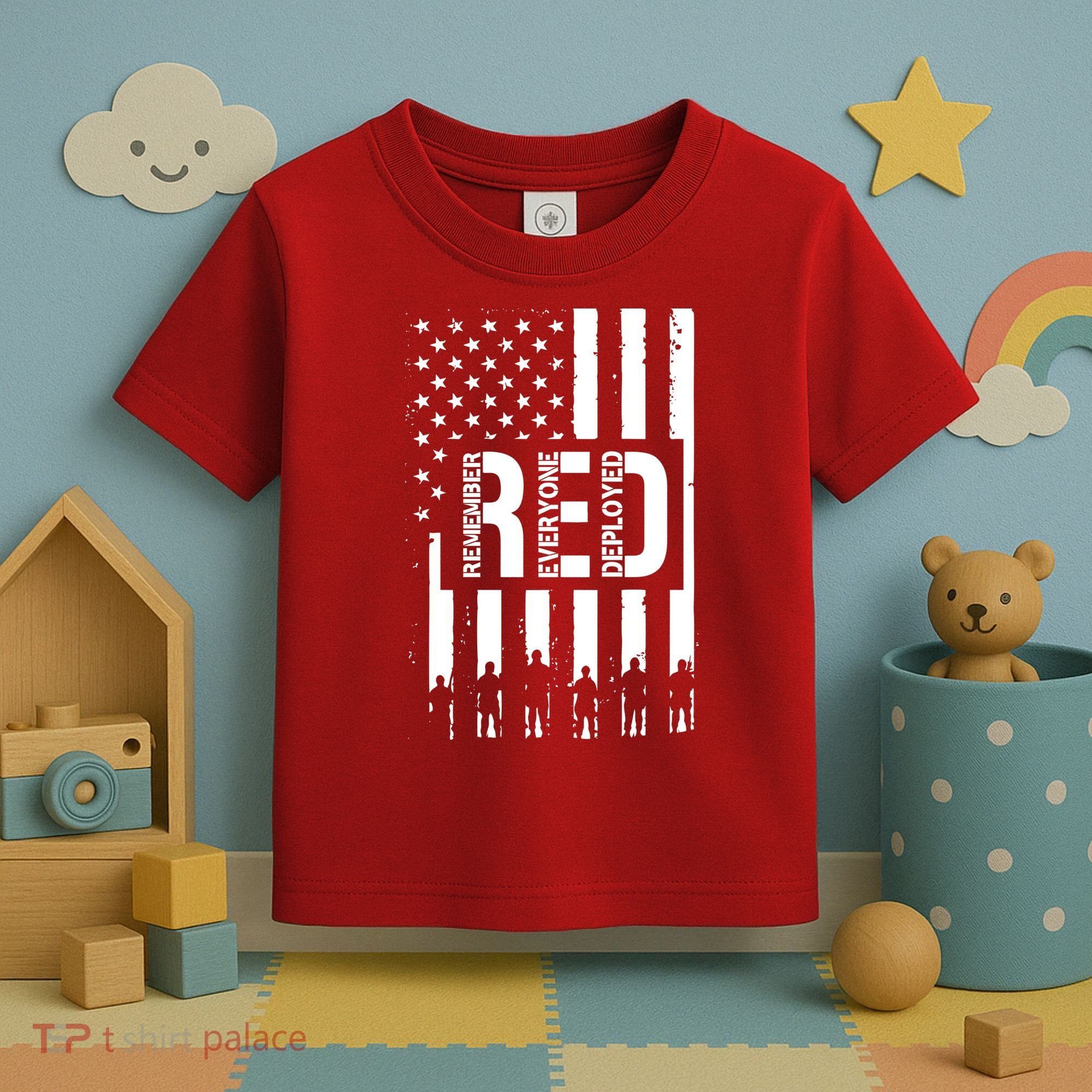 R.E.D Remember Everyone Deployed Red Friday Flag Toddler T-Shirt