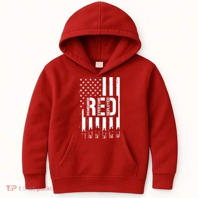 R.E.D Remember Everyone Deployed Red Friday Flag Kids Hoodie