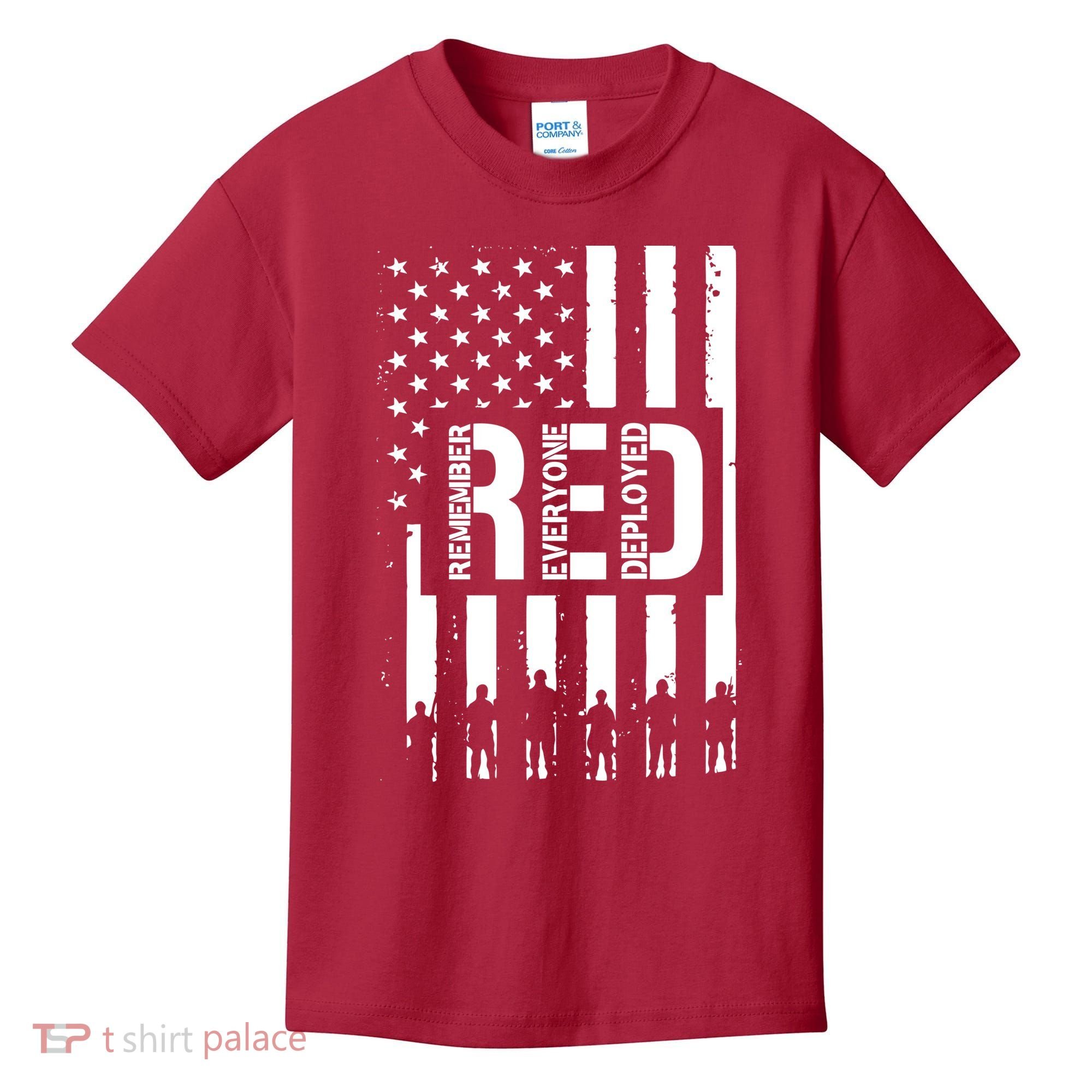 R.E.D Remember Everyone Deployed Red Friday Flag Kids T-Shirt