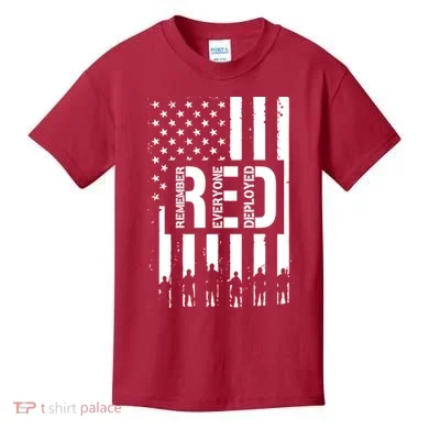 R.E.D Remember Everyone Deployed Red Friday Flag Kids T-Shirt