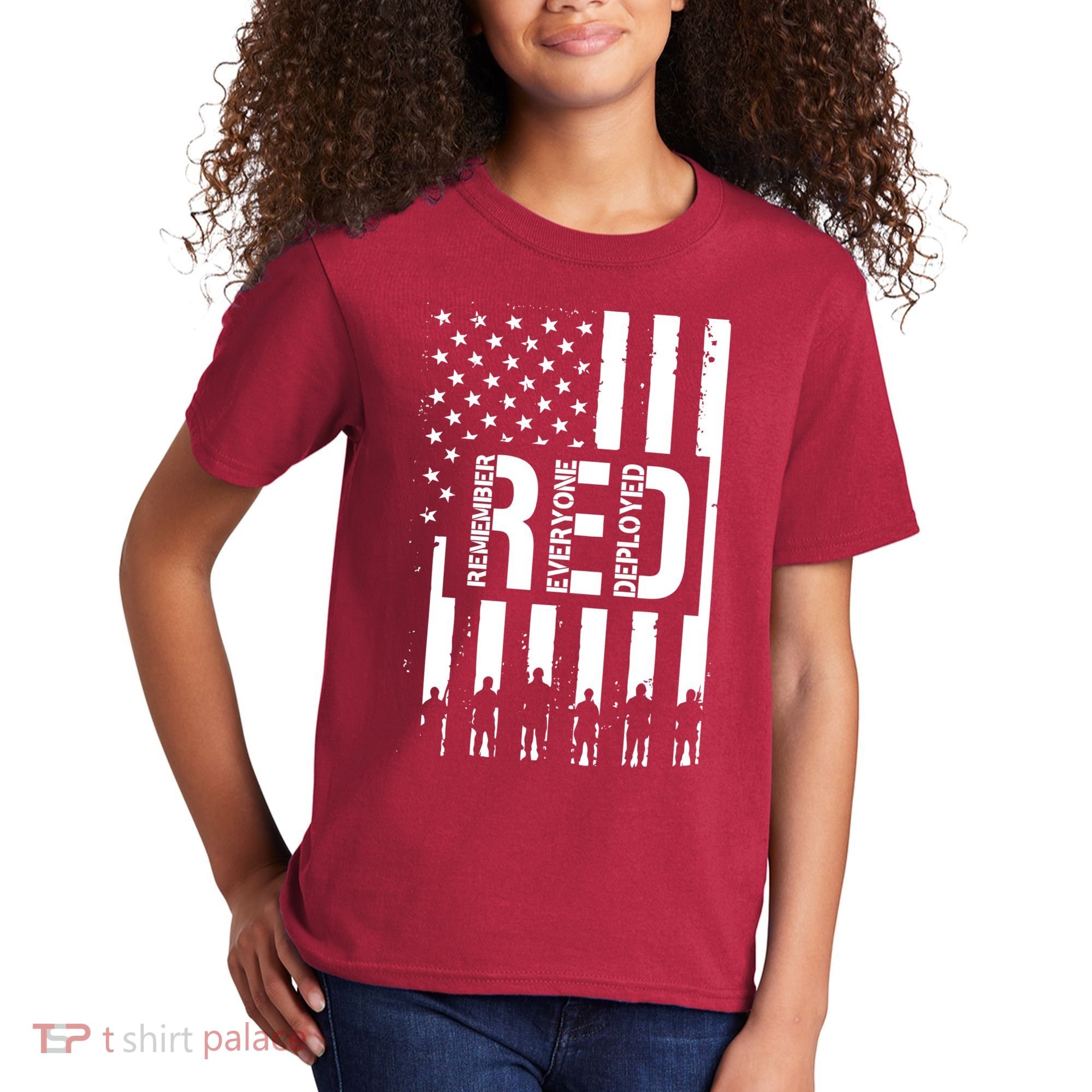 R.E.D Remember Everyone Deployed Red Friday Flag Kids T-Shirt