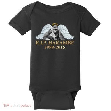 R.I.P. Harambe Our Angel In Heaven 1999-2016 Baby Bodysuit
