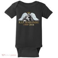 R.I.P. Harambe Our Angel In Heaven 1999-2016 Baby Bodysuit thumb 0