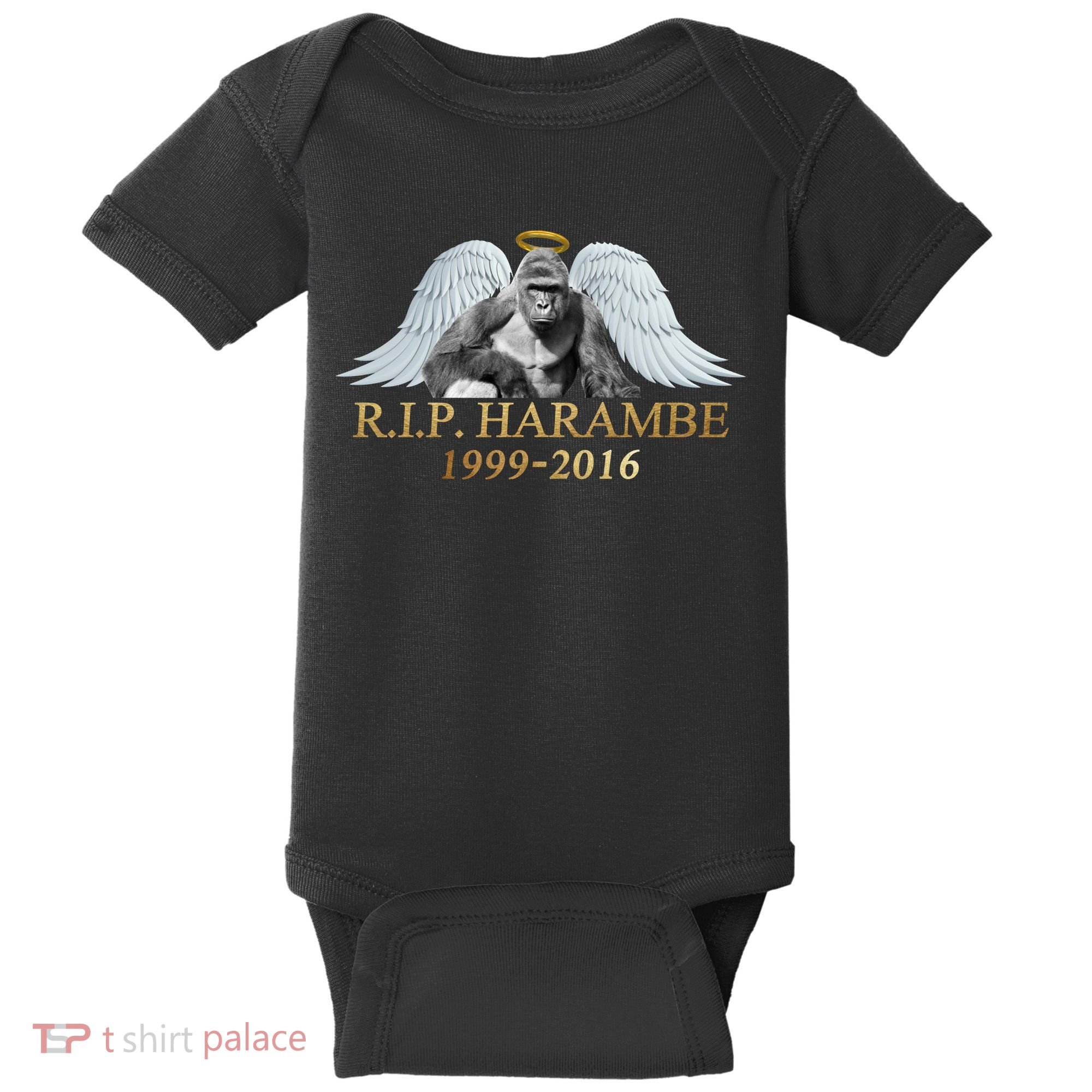 R.I.P. Harambe Our Angel In Heaven 1999-2016 Baby Bodysuit